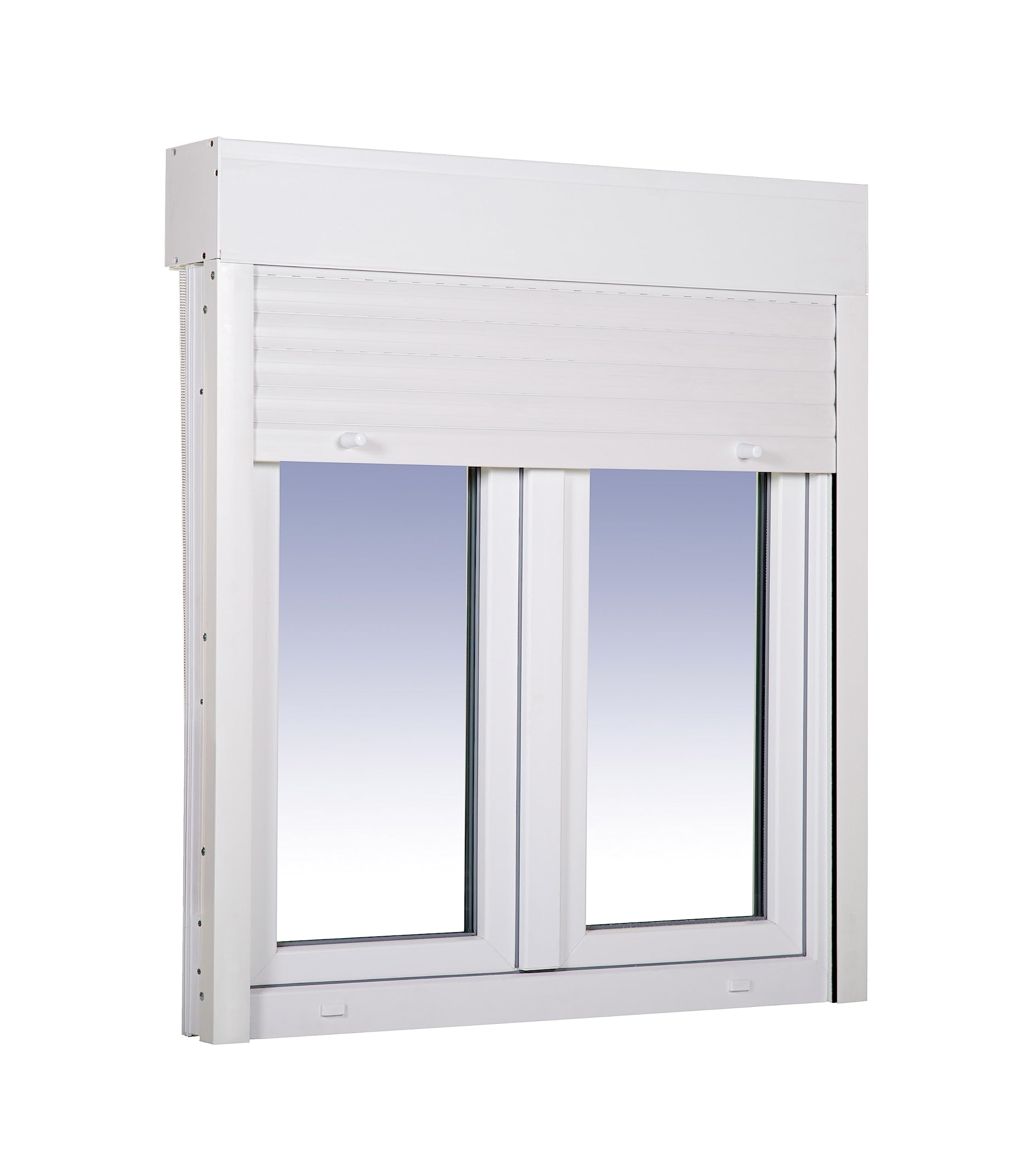 Ventanastock PVC 1000x1355 Practicable Oscilobatiente 2 hojas con Persiana de PVC