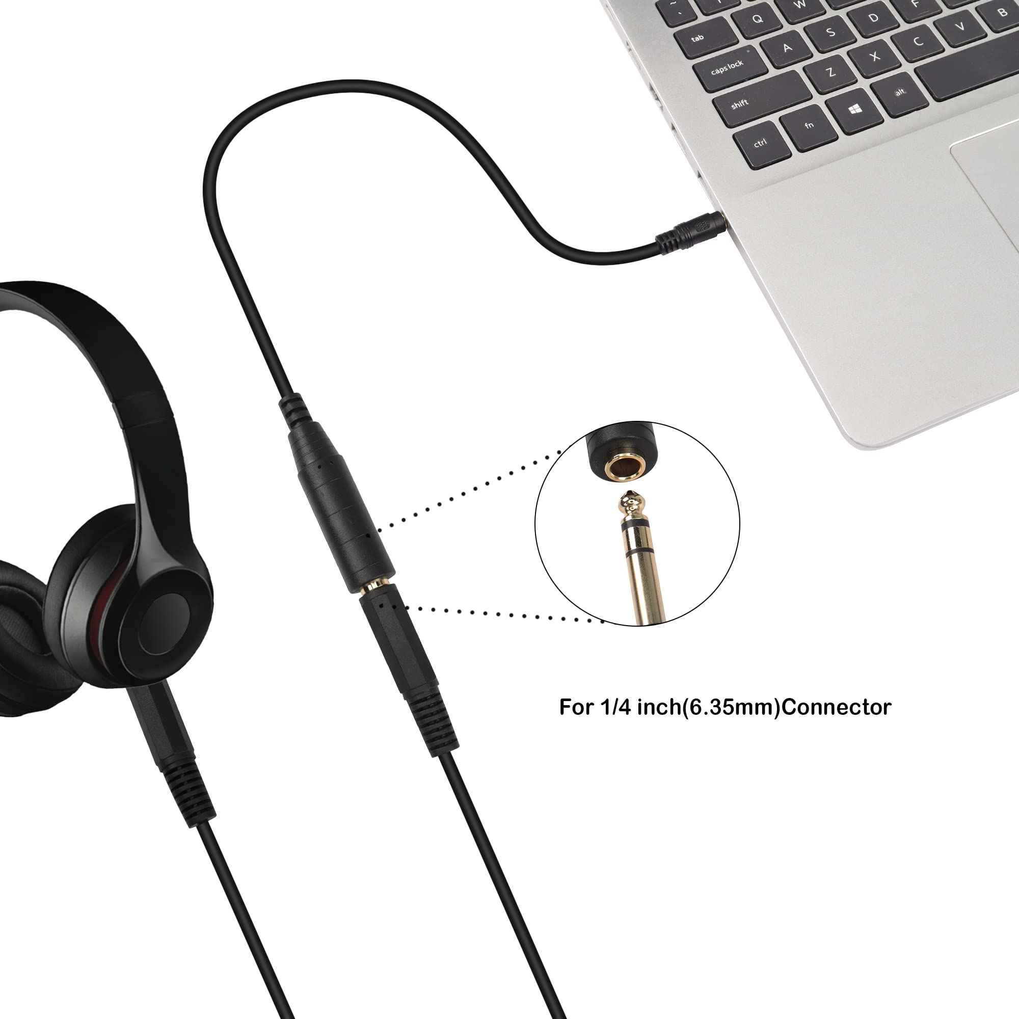 PNGKNYOCN Cavo Audio 3.5mm A 6.35mm Mono - 3 Metri Per Chitarra E Amplificatore