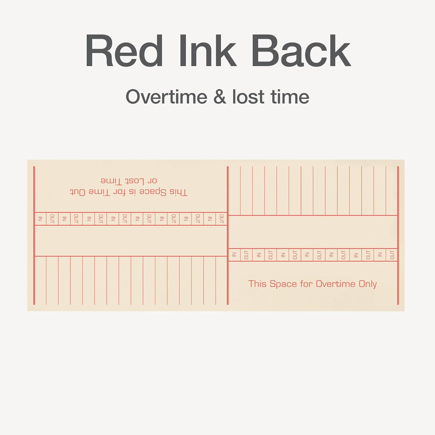 TOPS Time Cards, Weekly, 2-Sided, Named Days, 3-3/8" x 8-1/4", Manila, Green/Red Print, 500-Count (1260)