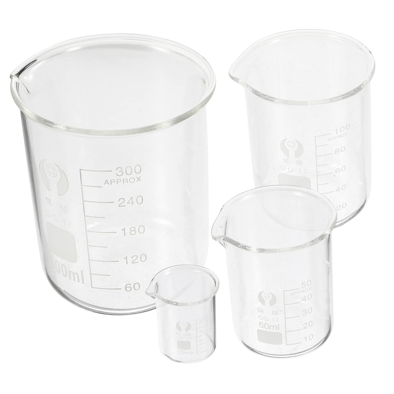 3 Sätze Teiliges Set Borosilikatglas Becher Hitzebeständig Wiederverwendbar Präzise Messbecher Für Labor Und Küche 4 Stück * 3
