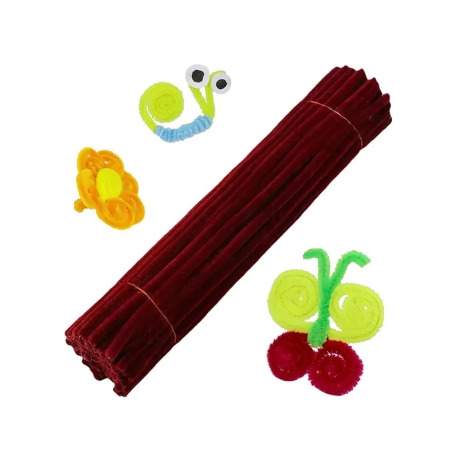TGDGFKIAS Cure-pipes pour loisirs créatifs, Chenille tiges cure-pipes multicolore paquet de 100-1000 pièces(Color 92,300PCS)
