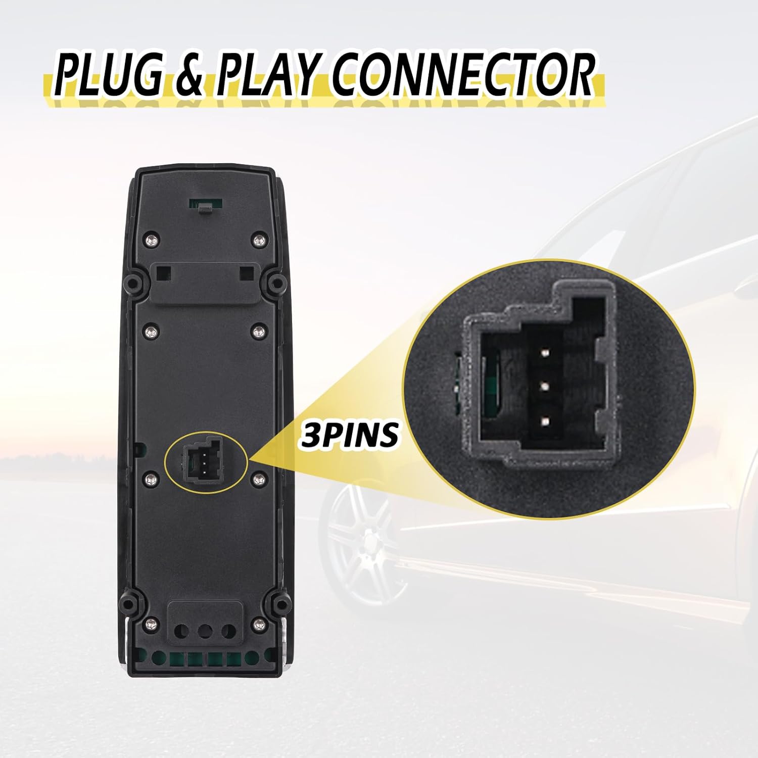 Vurkcy Driver Side Power Window Switch Master Control Button Compatible with Mercedes Benz C230 C250 C280 C300 C350 C63 E500 E63 AMG E350 E550 GLK350 2008-2012, Replaces OEM A2049055302