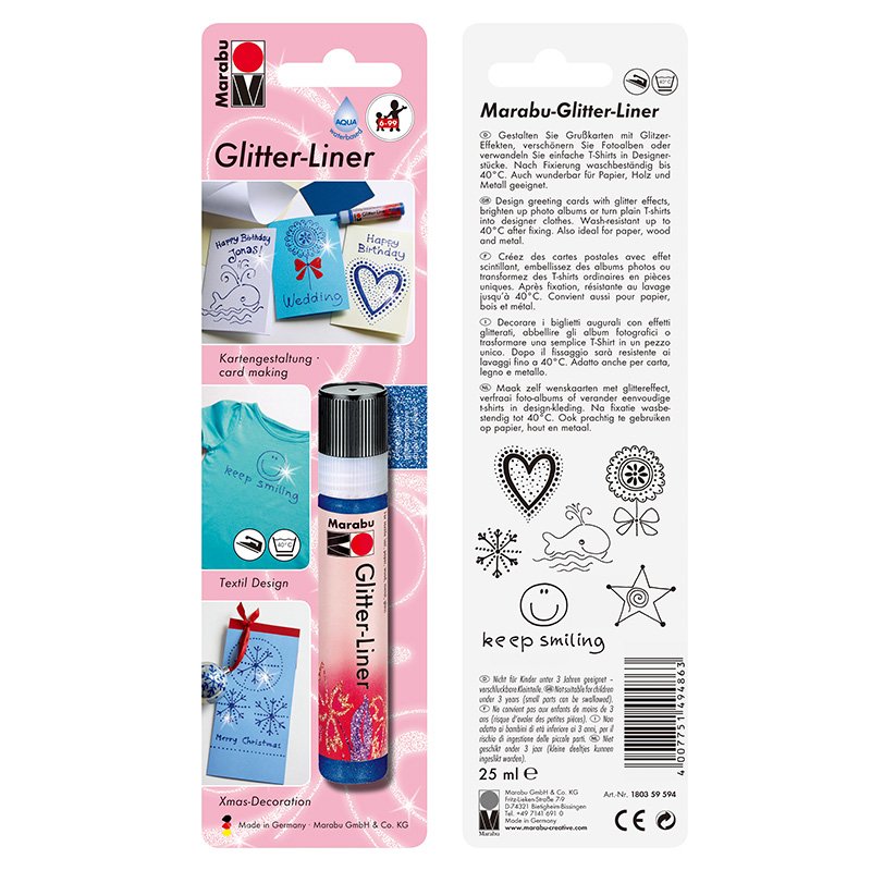 Marabu Glitter Liner 25Ml Blisterli Safir