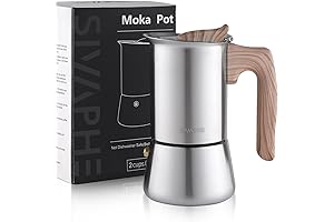 Stainless Steel 2-Cup Stovetop Espresso Maker by Sivaphe