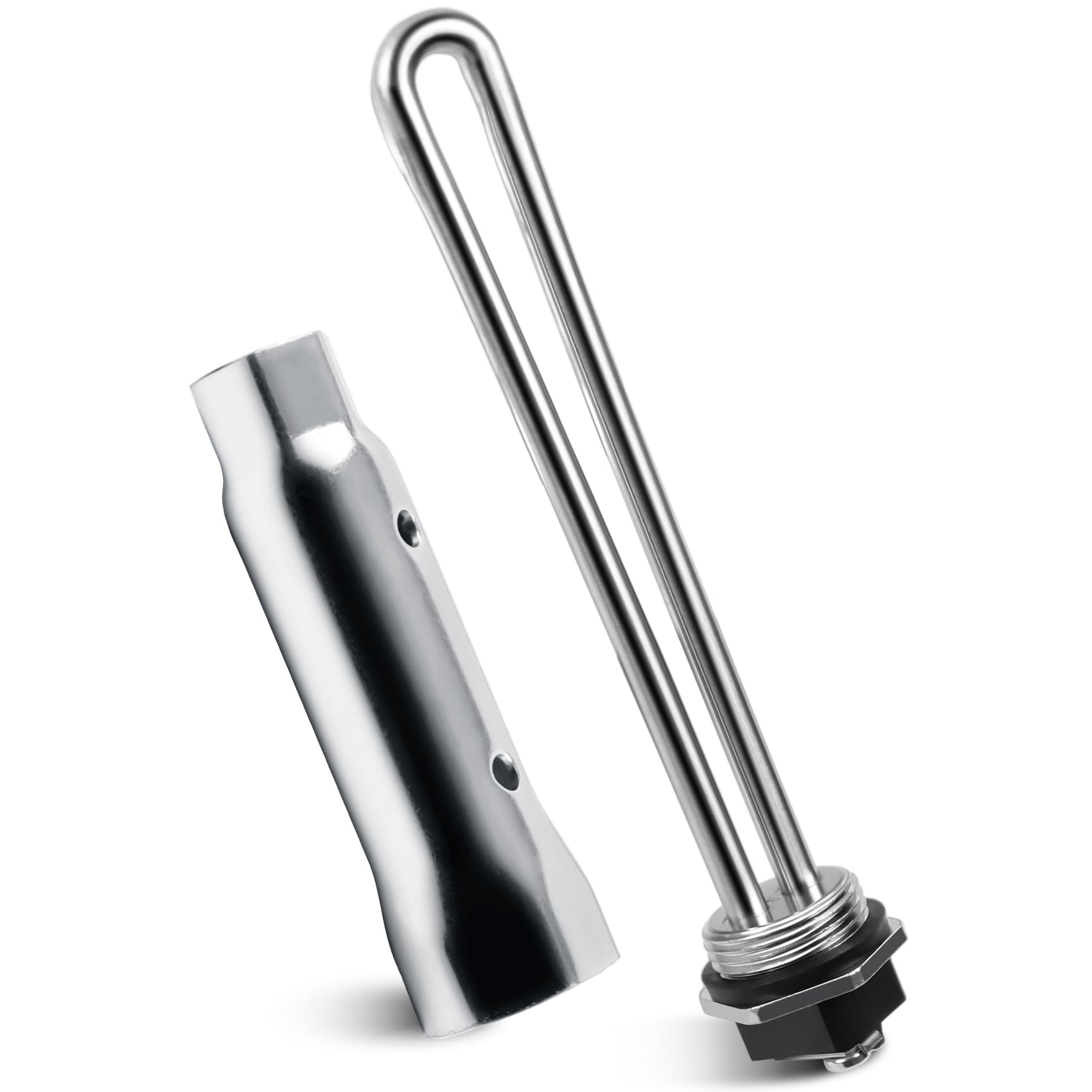 Kit de elemento calentador de agua para RV 520900 para calentador de agua eléctrico Suburban RV serie SW, pieza de repuesto 520789 SU520789 232794 Elemento calefactor atornillable de 1440 W y 120 V con junta y llave de tubo