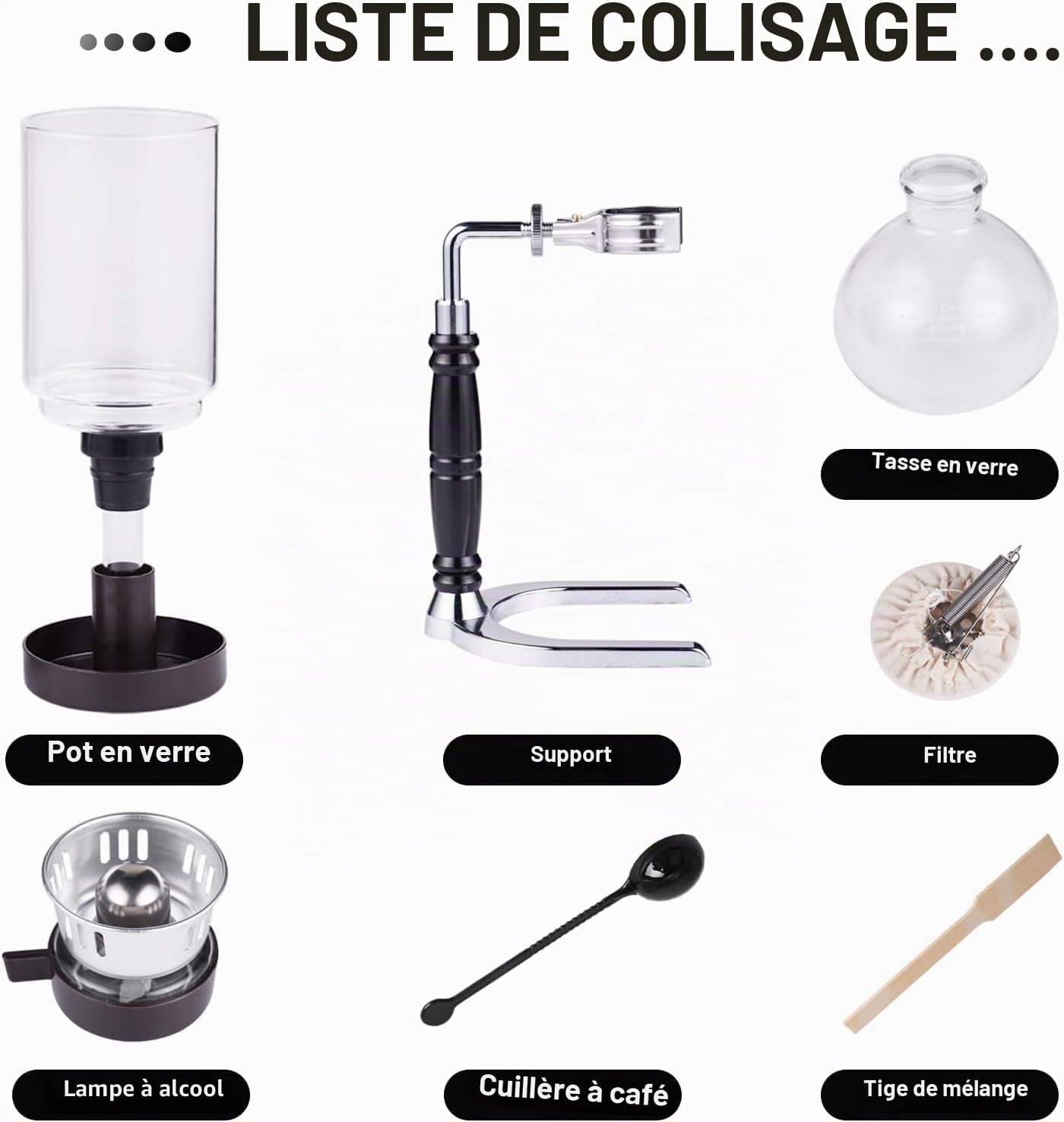 YUCHENGTECH Cafetière à Siphon à Café,Vitreux, 5 Tasses (600ml)