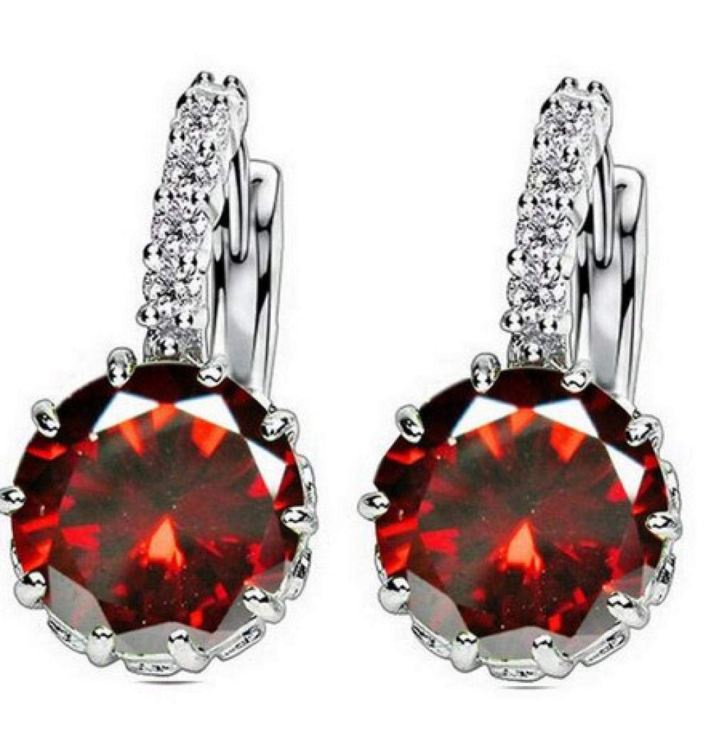 Crystal zircon earrings temperament metal earrings jewelry Kdw
