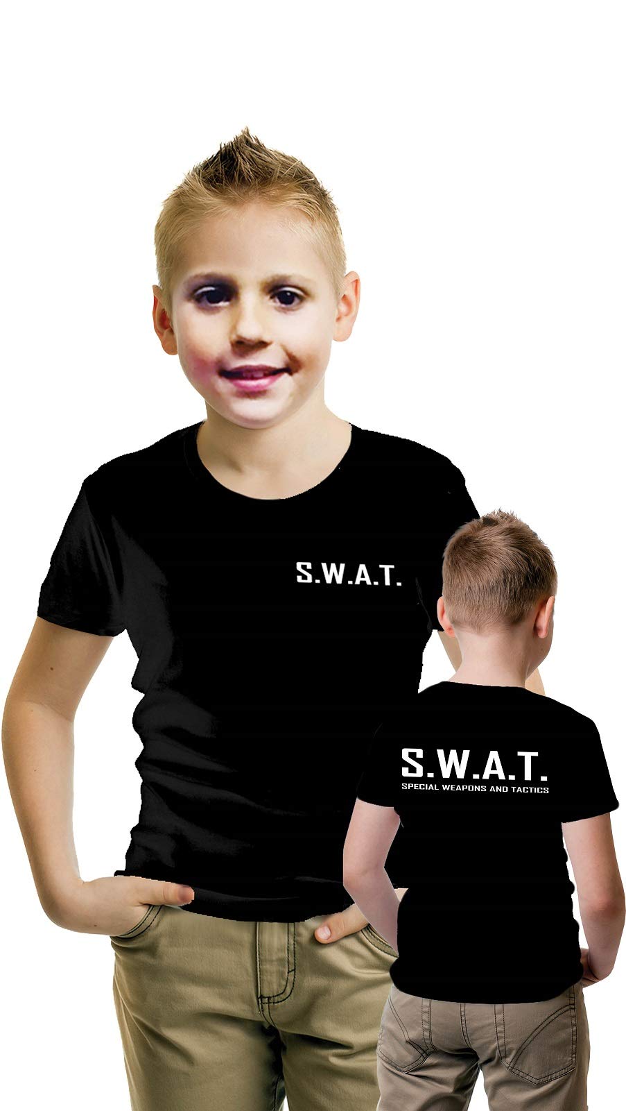 ZeetaqKids Boys Children SWAT Printed T Shirt Top Fancy Dress Age 5-13 Years