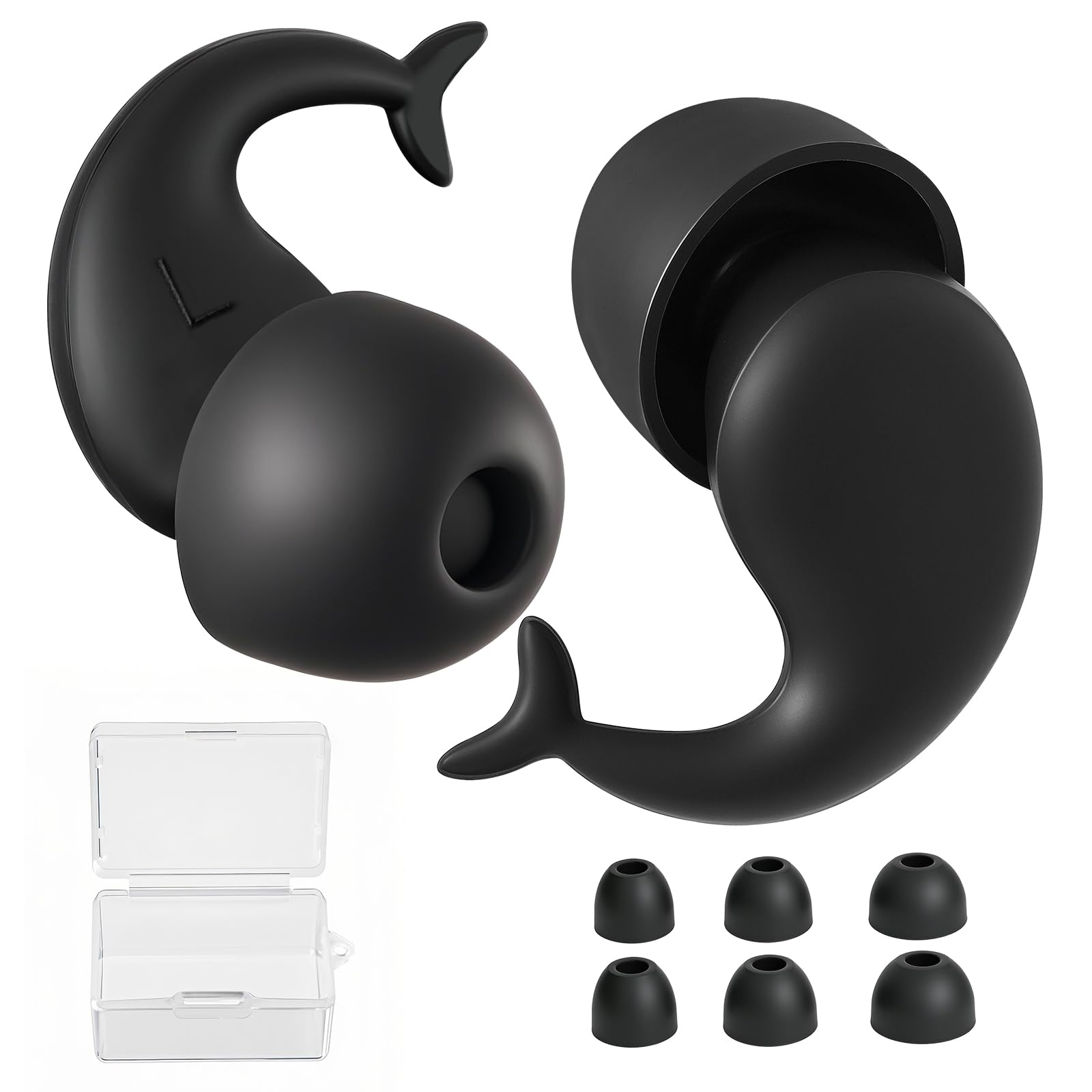 Silicone Ear Plugs for Sleep, Soft Reusable Noise Cancelling Ear Plugs for Sleeping, 30dB ...