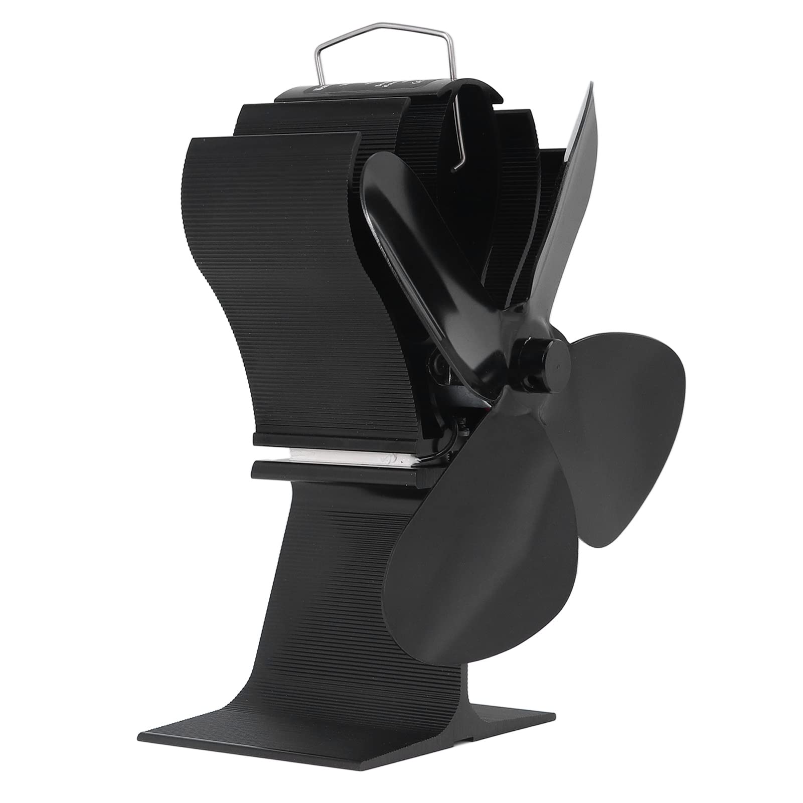 Zerodis Ventilatore per Stufa a Legna, Ventilatore Termoelettrico a 4 Pale 160-220 CFM Funzionamento Silenzioso Tecnologia Migliorata Ecologico Non Elettrico per Stufe a Legna Pellet e a