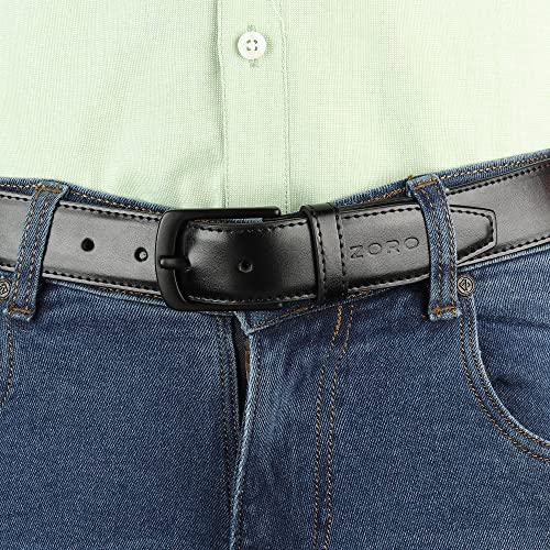 Image of ZORO Men' PU Leather Belt, (Black,Brown,Tan)