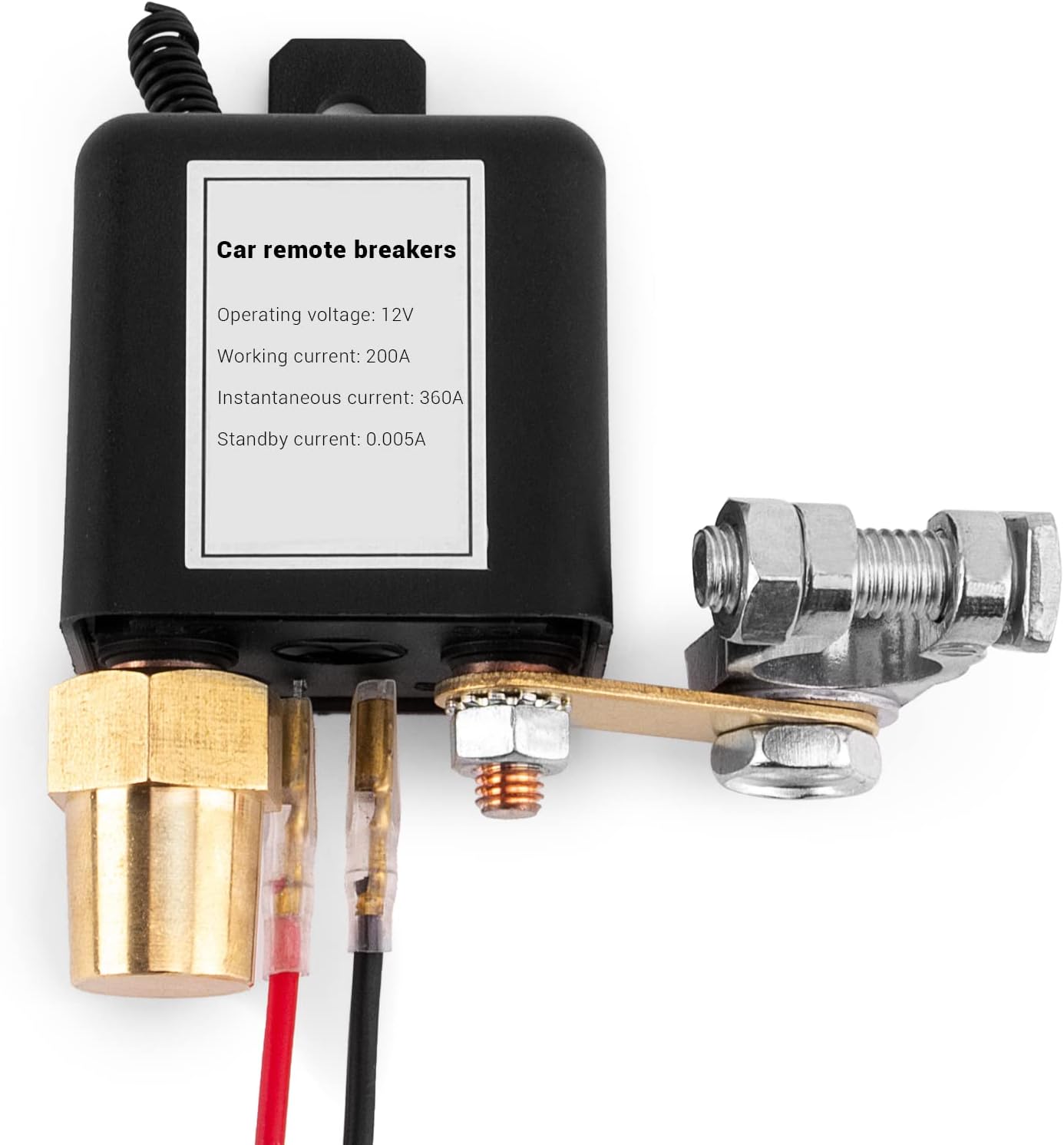 COLOR TREE Dual Remote Control 12V 230A Car Wireless Remote Battery Disconnect Switch Isolator On Off Isolator Positive/Negative Universal : Automotive