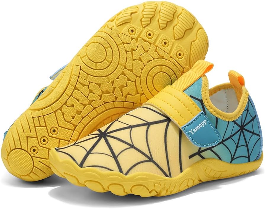 Kids’ Water Sneakers – Breathable Mesh, Hook and Loop Closure, Great for Vacation & Water Parks