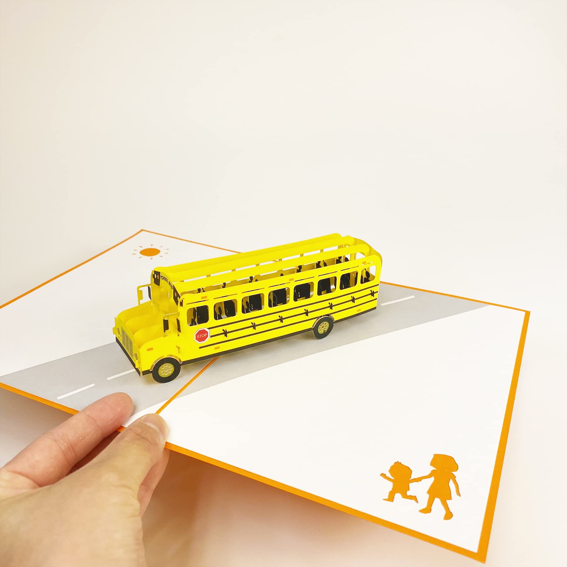 Amazon.com : POP CARD EXPRESS Pop Up School Bus Card, 3D School