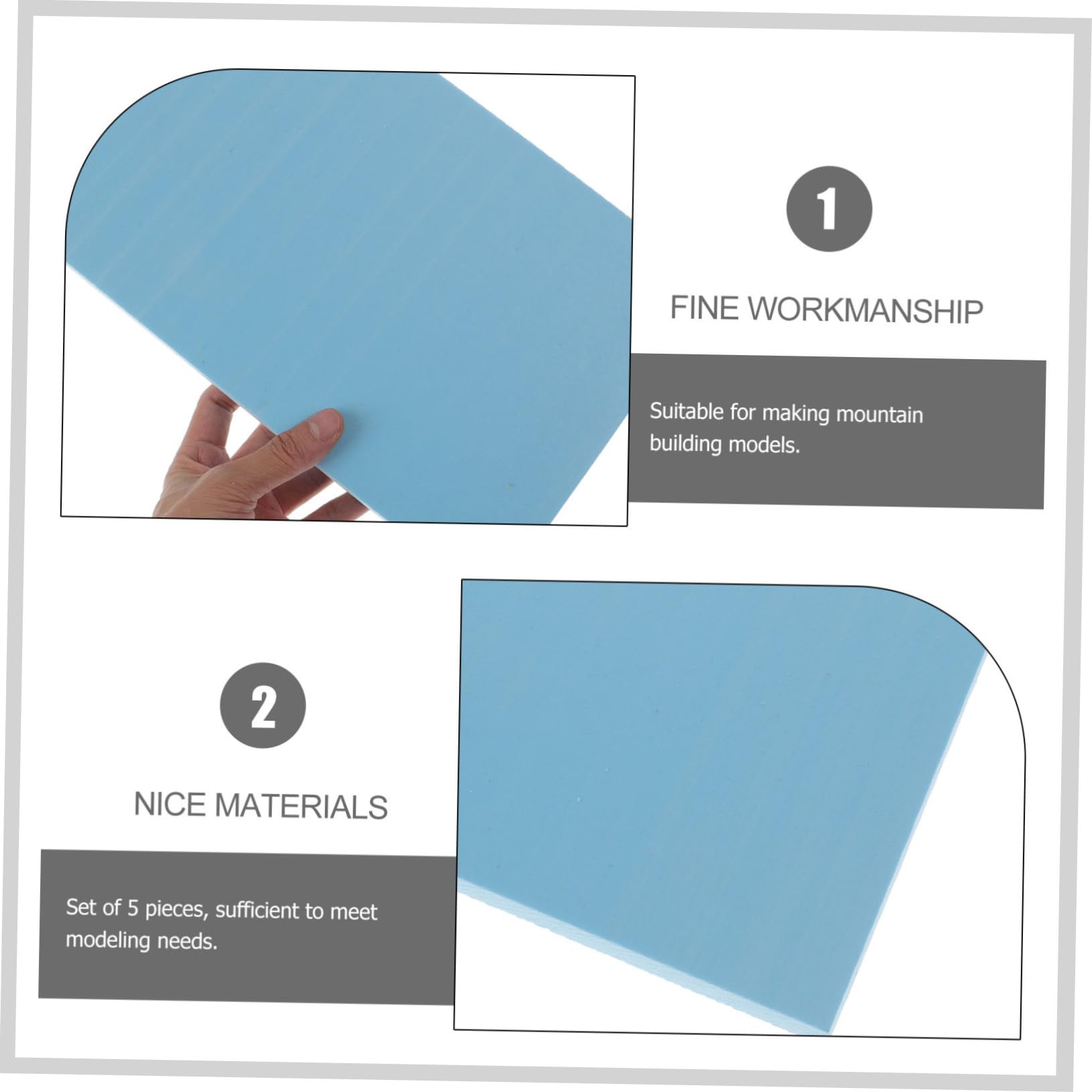 Tofficu 3pezzi Diorama Foam Board Da Modelli Di Paesaggio Schiuma Per Artigianato Base Per Paesaggi e Decorazioni Per Progetti e Decorazioni Scolastiche