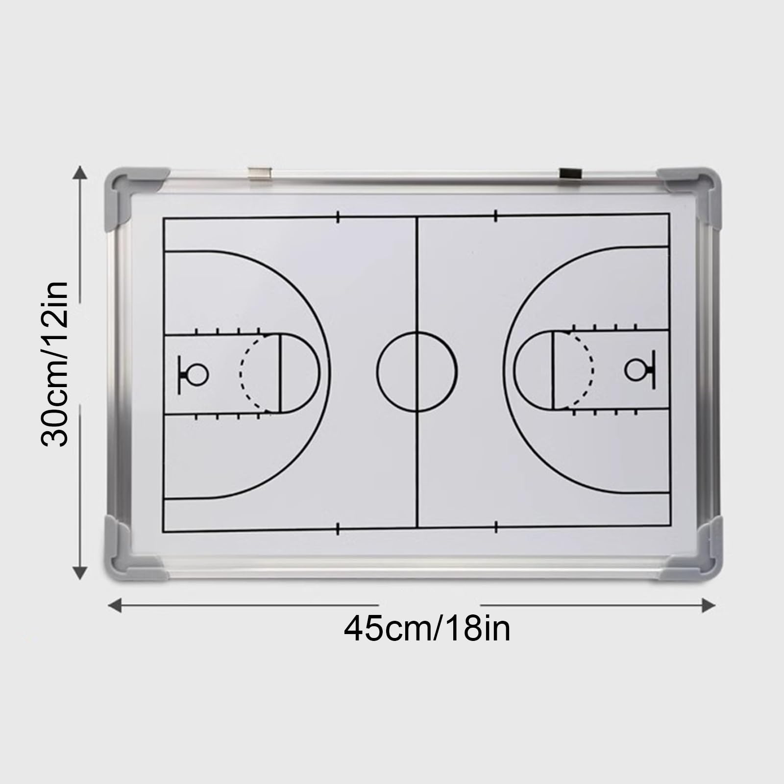 Magnetyczna Tablica Trenerska do Koszykówki, Suchościeralna Tablica dla Trenerów, Dwustronna, Gładka Powierzchnia Pisania, Łatwa Przenoszenia, Konstrukcja Możliwością Zawieszenia