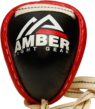 Amber Fight Gear Traditional Steel Cup Groin Protector Padded Steel Core Jockstrap for Muay Thai & MMA Secure High-Impact Protection Available in Sizes S/M, L/XL