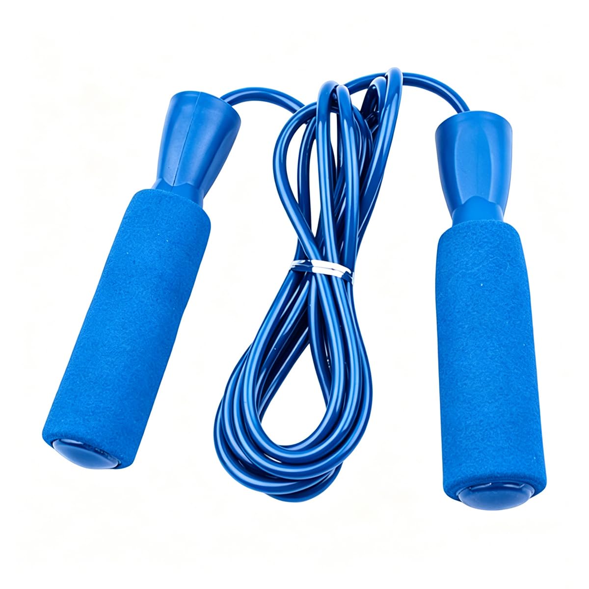 Adjustable PVC Rope Memory Foam Handle Skipping Rope Ideal for Aerobic Exercise Fat Loss Jumping Workout Training Womens Exercise Ladies Home Gym Boxing (Blue)