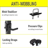 Vista 7 de Soporte de bicicleta de enganche de 2 pulgadas para montaje en enganche de automóvil, soporte para bicicleta eléctrica para automóvil, 2 bicicletas