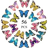 Hicarer 56 Pieces Butterfly Charms for Jewelry Making Colorful Butterfly Pendants Kawaii Enamel Charms for Crafts Bracelets Earrings Necklaces Keychains DIY Supplies
