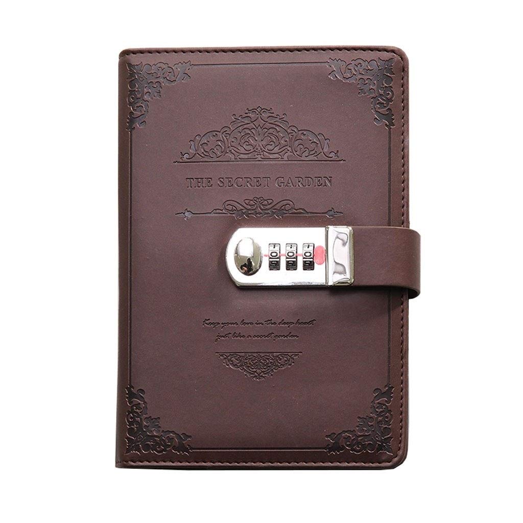 Journal taccuino rivista PU. Notebook in Pelle Retro Portable Password Blocco Note Blocco Note Multifunzione Diario di Blocco Multifunzione Diario Creativo Spessa Affari dell'ufficio Scolastico
