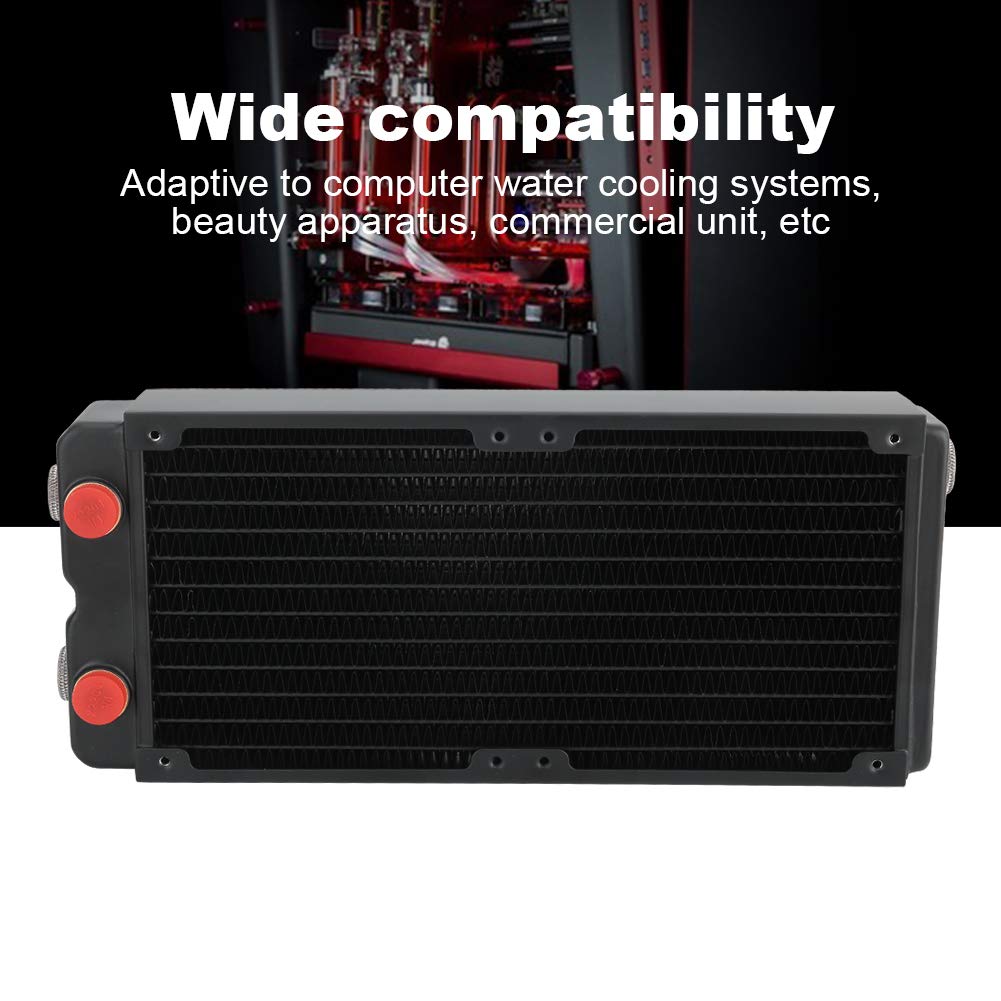 Hidyliu Disipador de Calor de Refrigeración por Agua Diseño de Cobre Duradero Enfriador de CPU de Alto Rendimiento para Juegos y Dispositivos de Belleza 240 Mm