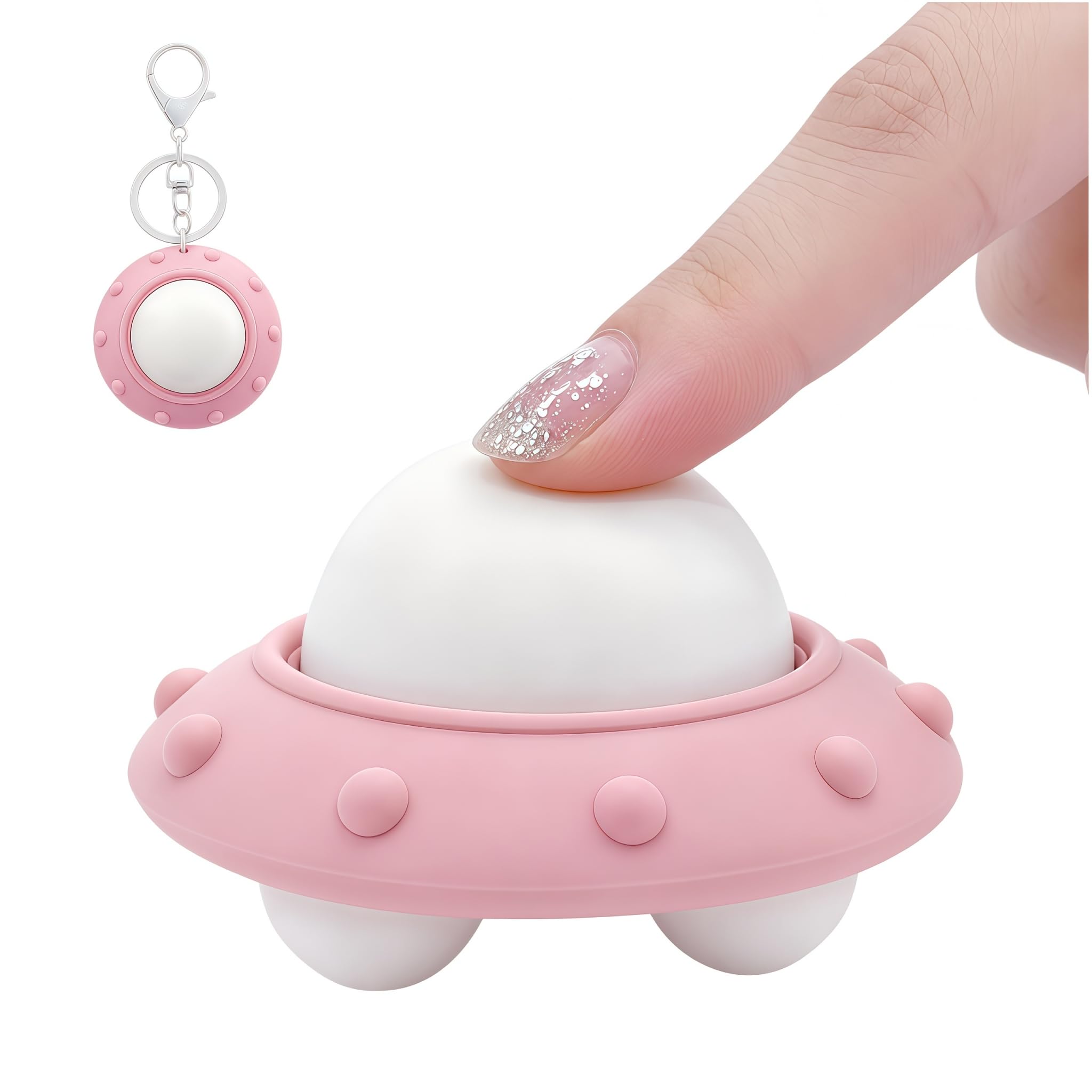 Soucoupe volante - Jouet sensoriel à clic silencieux - Jouet sensoriel pour adultes - Jouet sensoriel portable pour bureau, voyage, maison (lumineux)