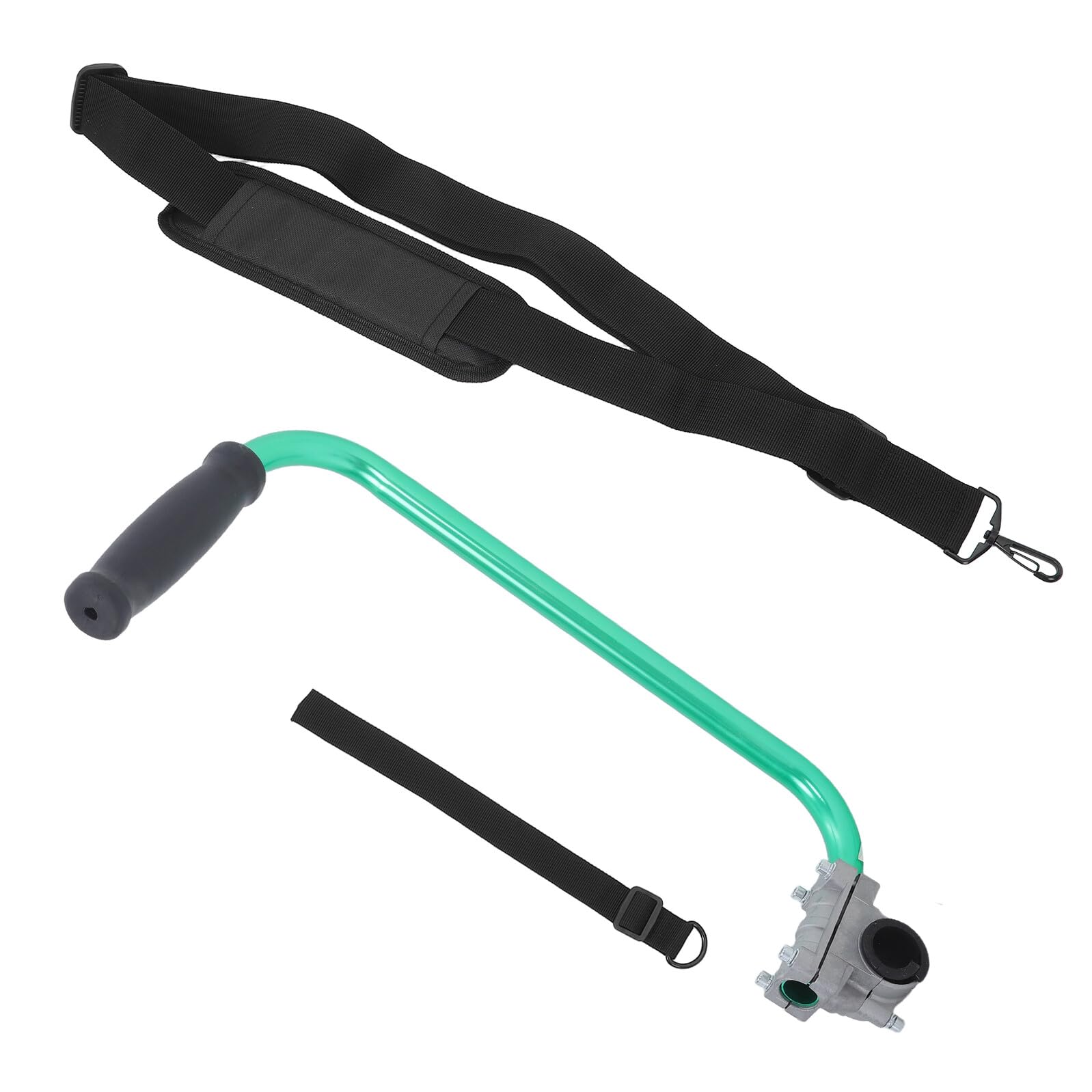 GLEAVI Maniglia di Assistenza Regolabile per Tosaerba con Tracolla Verde, Impugnatura Ausiliaria Ergonomica Compatibile per Decespugliatore, Accessorio Giardinaggio per Manutenzione