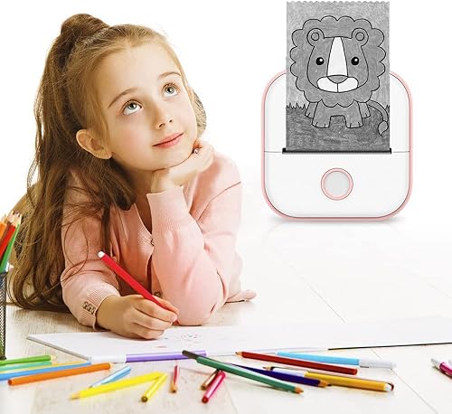 Miniatura 6 de soputry Mini impresora de bolsillo, impresora de notas adhesivas sin tinta 2023, impresora de calcomanías Bluetooth, impresora térmica de bolsillo