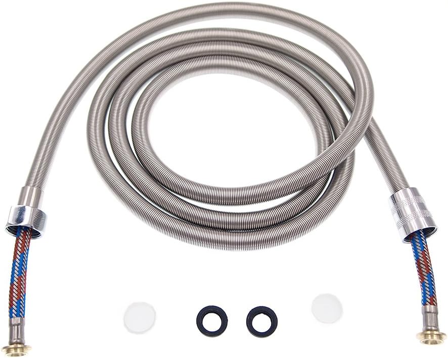 Artbath Shower Hose 2.5M Length Flexible Anti-Kink Stainless Steel Replacement Pipe Chrome Finished