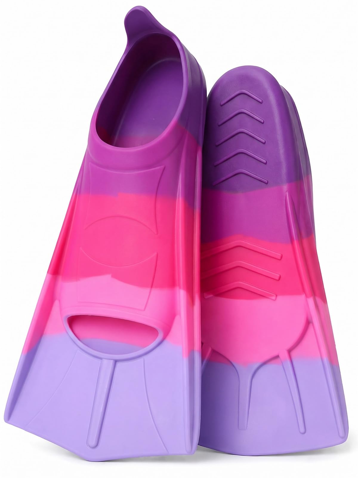 Swimming Fins Children, Fins Children, 100% Silicone Short Snorkel Fins, Training Fins for Adults Child Swimming, Open Water, Snorkelling, Diving for Beginners (I Fins, XXXS (24-26))