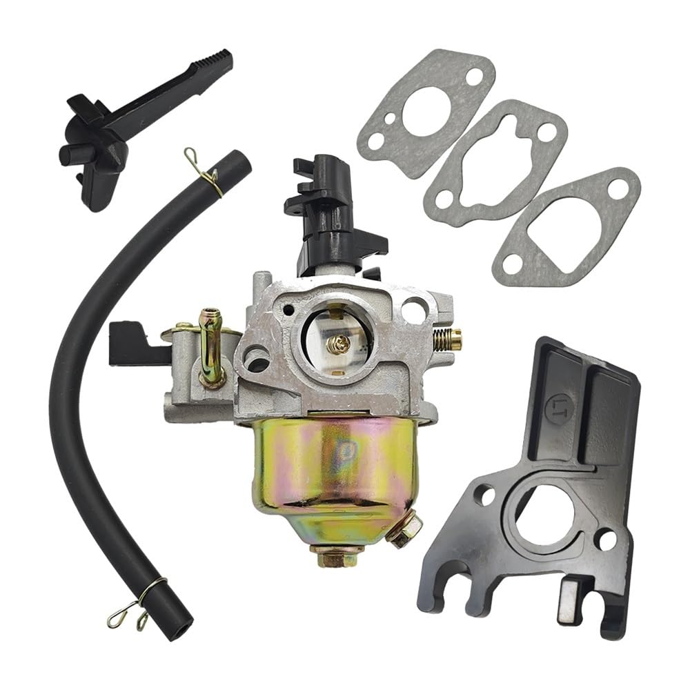 Juego de carburador con Junta espaciadora y Aislante de línea, Compatible con Motores de cortacésped de 4 Tiempos GX200, GX160 y GX 200 y 160.