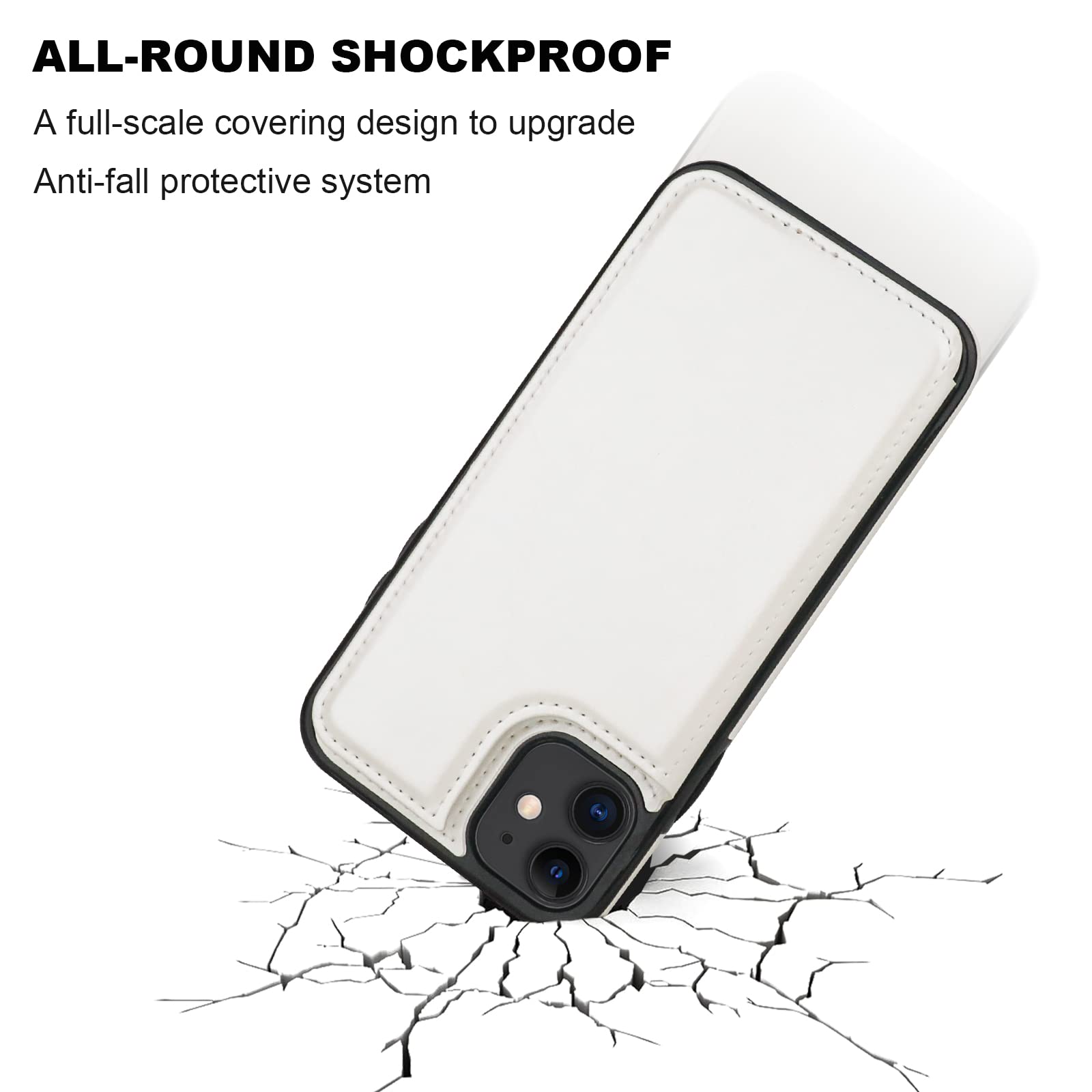 IPhone 11 Wallet Case With Card Holder,OT ONETOP PU Leather Kickstand Card Slots Case Double Magnetic Clasp Durable Shockproof Cover Iphone 11 6 1 Inch Re - View #3