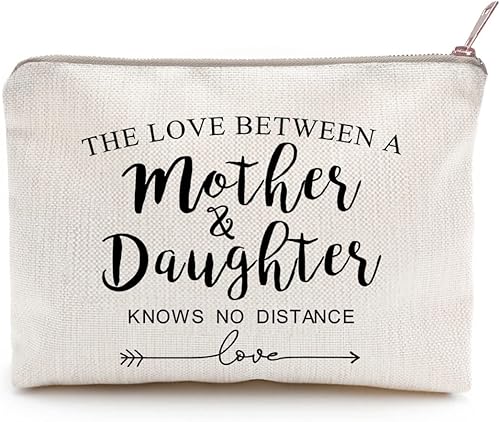 Regalo para el día de la madre, el amor entre una madre e hija no sabe distancia organizador de baño, regalo para mamá, bolsa de belleza para mamá,