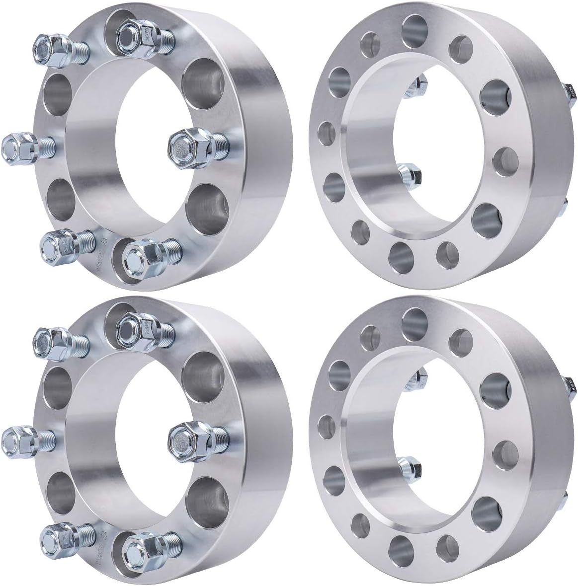 MAYASAF [2" THICK, 4 PACK, 6 LUGS] Wheel Spacers for Chevy(GMC) 1500/C2500/K2500, Tahoe/Astro/Yukon(XL)/Avalanche, Cadillac Escalade ESV/EXT, 6x5.5 Bolt Pattern, 108mm Hub Bore, M14x1.5 Studs