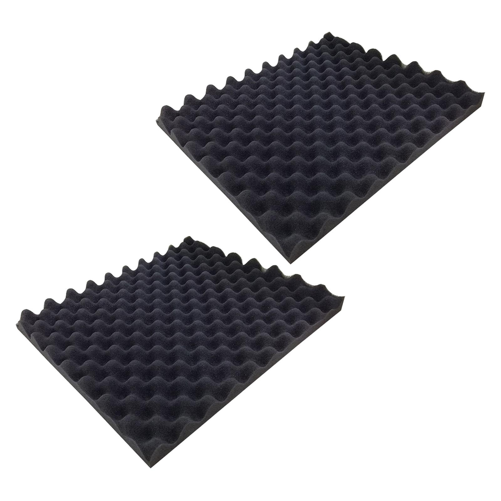 2 Pezzi Inserto per Scatola con Spugna Ondulata Fodera Spugna per Valigetta Rigida Rivestimento Antiurto per Custodia Strumenti Blocchi Spugna per Imb, 50 mm