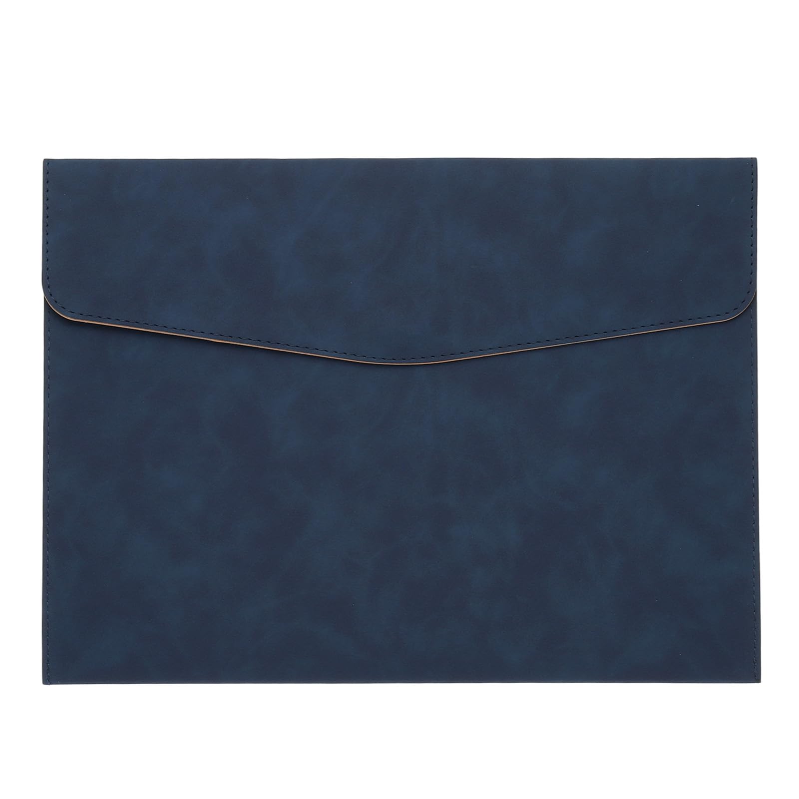 PATIKIL PU Leather A4 File Folder, Document Holder Filing Organizer Portfolio Envelope Folder Case with Snap Closure for Letter Receipt, Blue