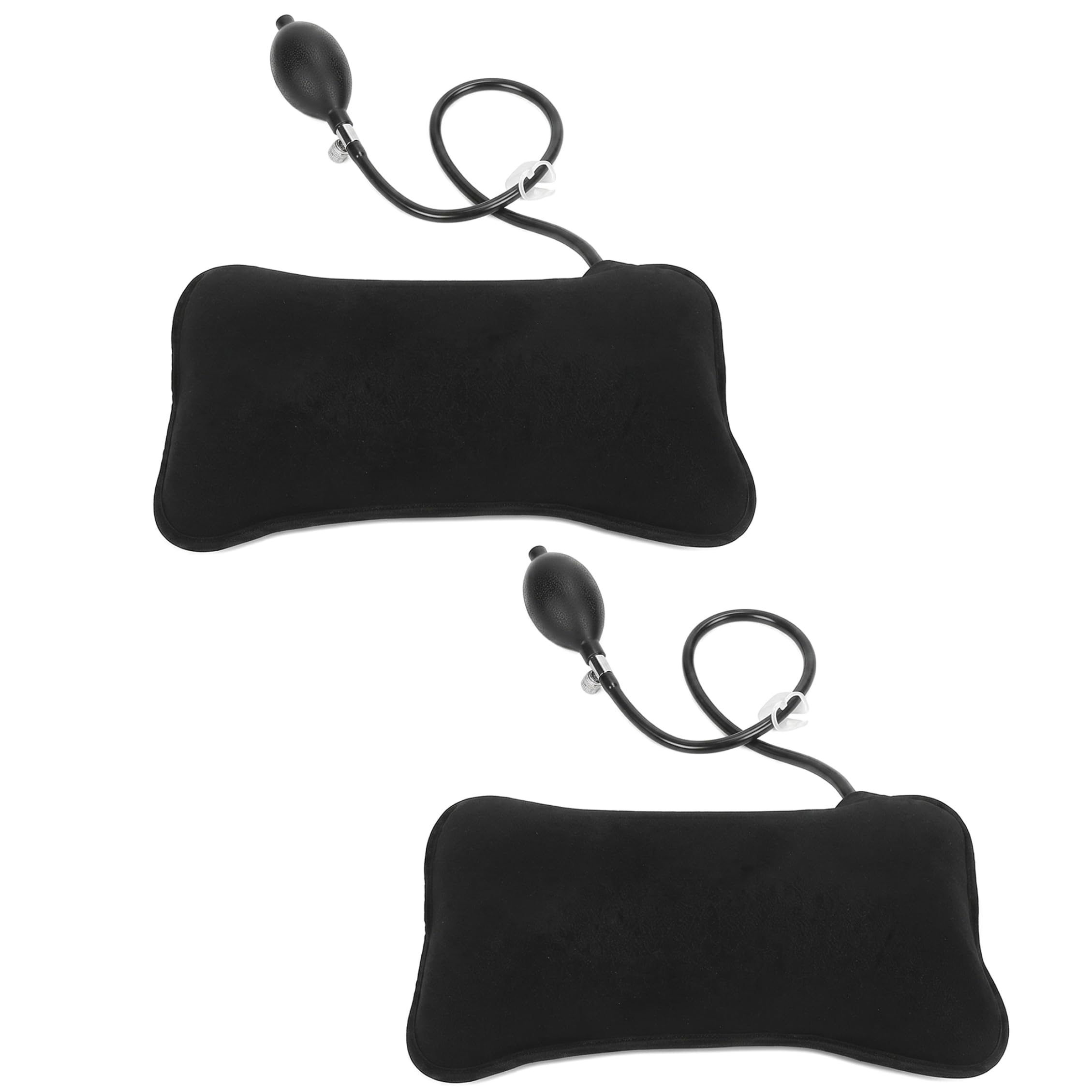 Gemuseeee 2PCS 10.2x6.7 Inch Adjustable Inflatable Lumbar Pillow Breathable Back Support for Office Chair & Airplane