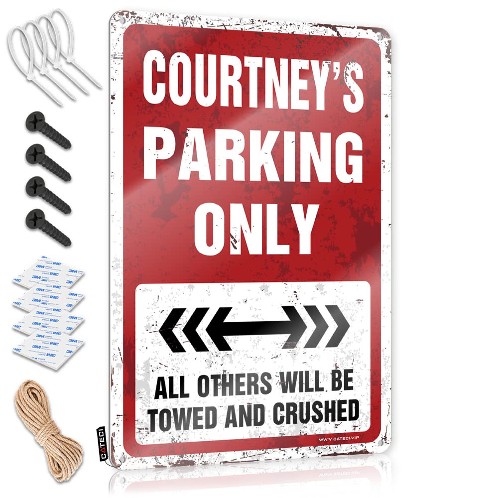 Fzfn Colour Art Funky Room Decor Ready To Hang - Courtney's Parking Only Custom For Saloon(30X40cm)