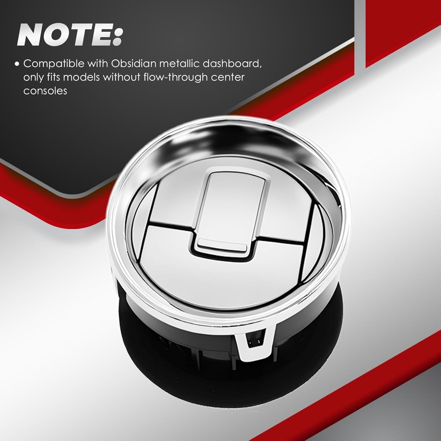Nakkaa 4 Pcs Front Dashboard AC Heater Vent Chrome Set Compatible with 2009-2014 F Series 150 CL3Z-19893-EA (4)