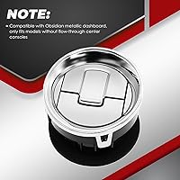 Vista 4 de Juego de 4 piezas de lumbrera delantera interior para salpicadero, calentador de CA, cromado, compatible con 2009-2014 Serie F 150 9L3Z-19893-CA