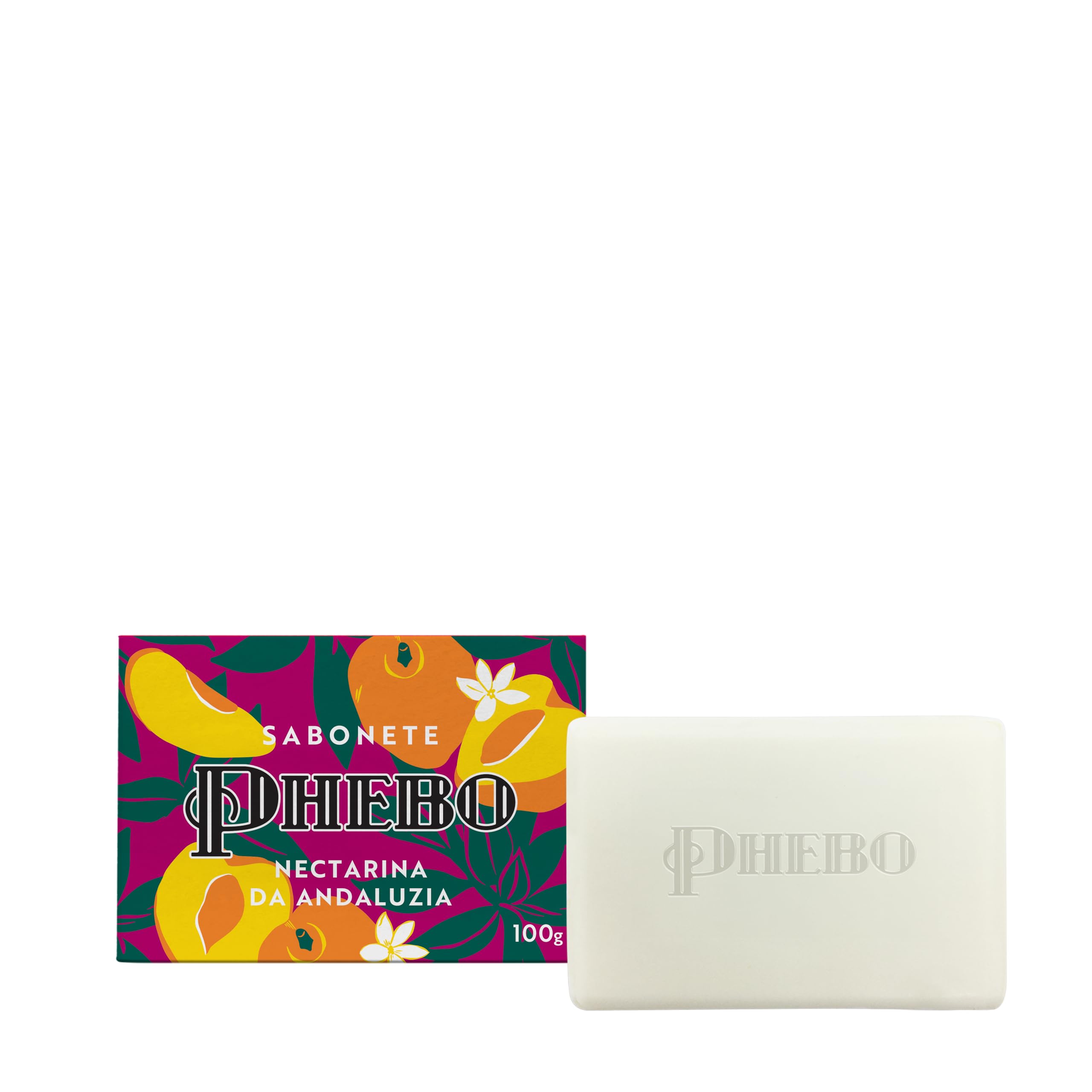 Phebo Linha Mediterraneo - Sabonete em Barra Nectarina da Andaluzia 100 Gr - ( Mediterranean Collection - Nectarine from Andaluzia Bar Soap Net 3.52 Oz)