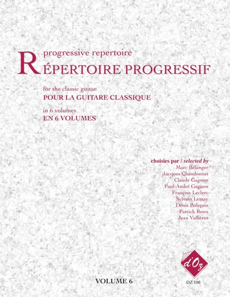 Répertoire progressif pour la guitare, vol. 6.