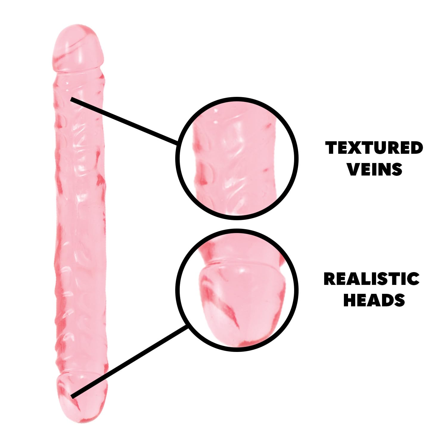 Godemichet Double Dong Anal Et Vaginal - Matière Jelly Bleu Et Rose - 44 Cm - Neuf