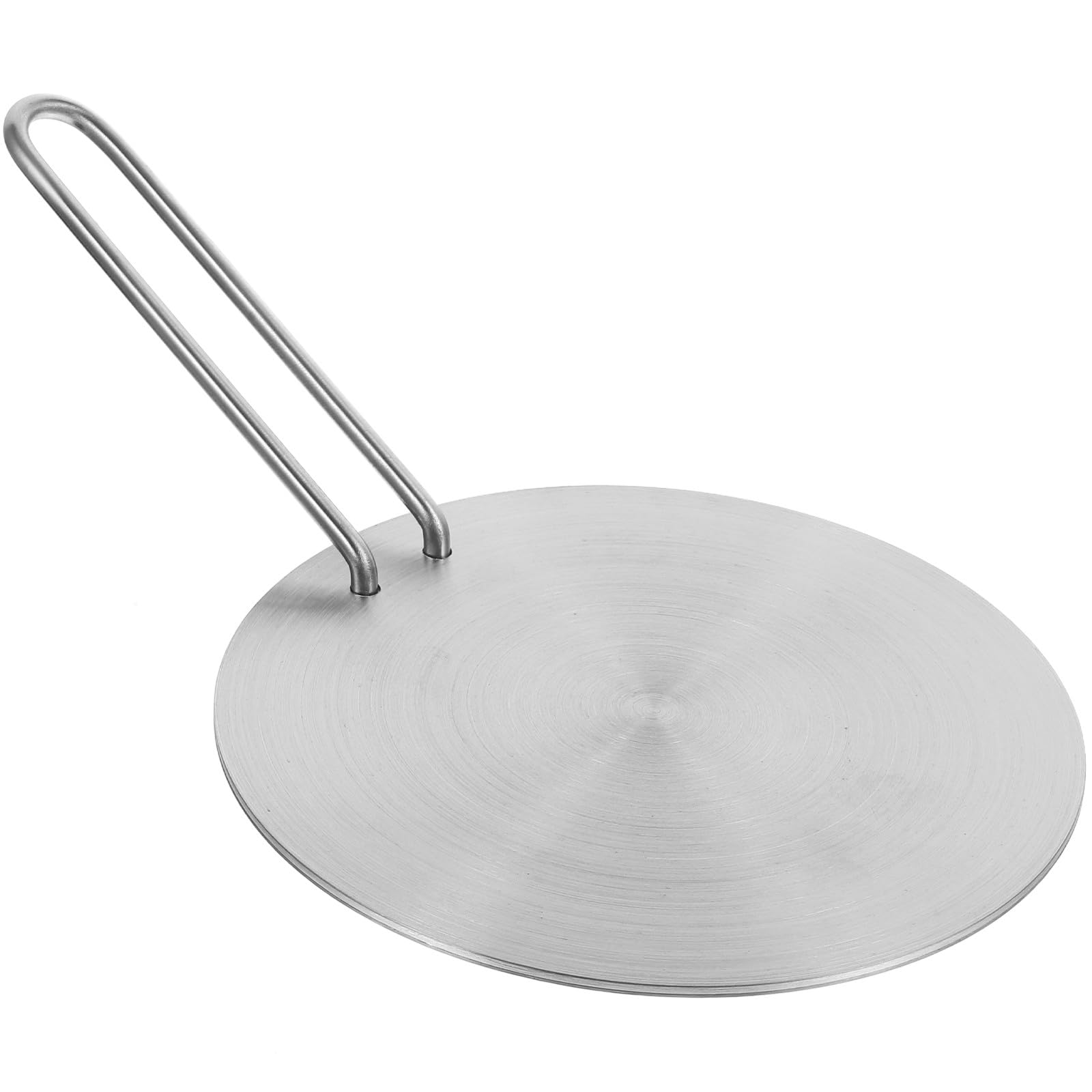 Toyvian Adaptador de Placa Difusora de Calor para Cocina de Inducción, 18 Cm, Acero Inoxidable Mango Desmontable, Compatible Ollas de Hierro y Cerámica, Uso en Estufas de Gas E Inducción