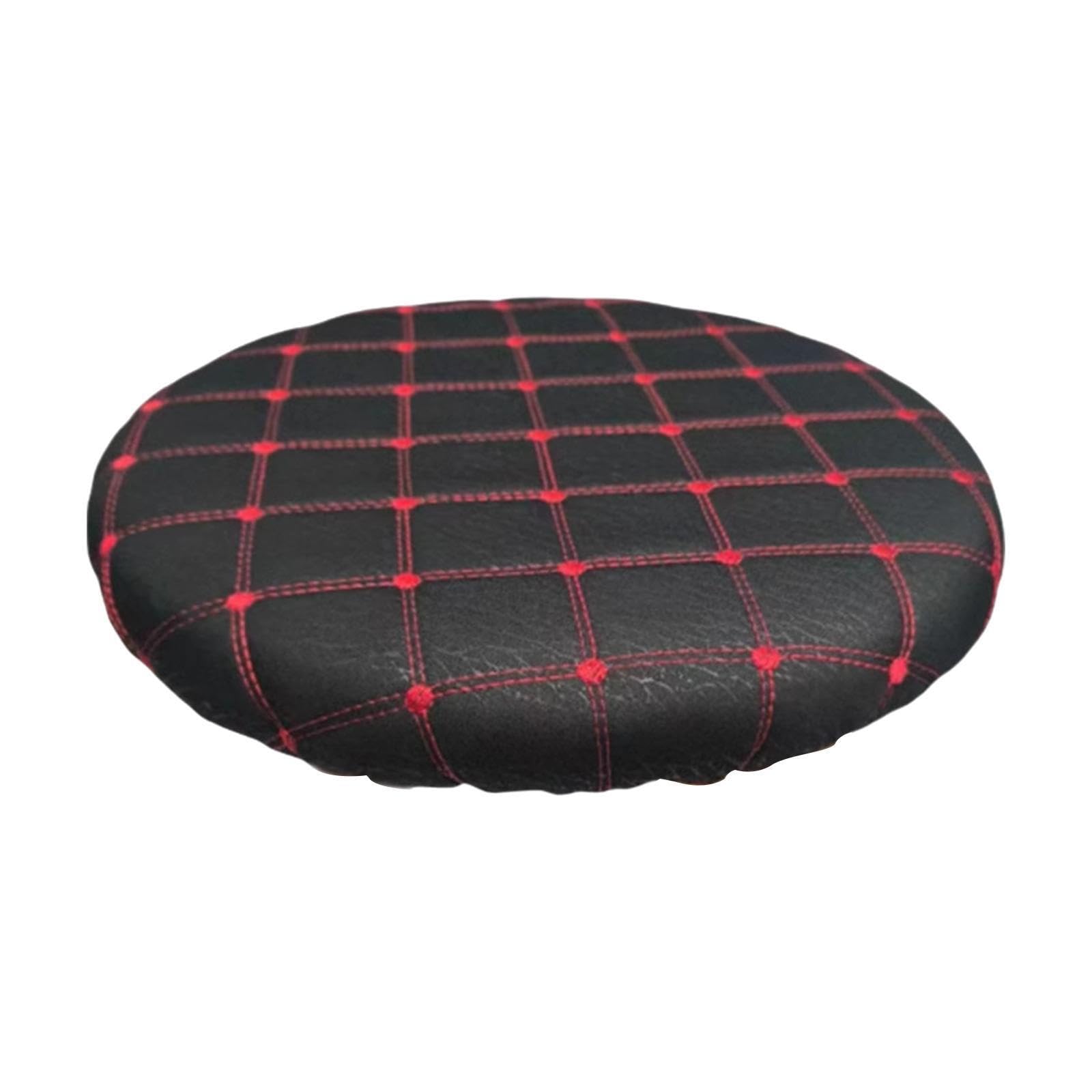 Quxvuis Black Round Stool Cover Elastic Cover Fashion Office Cushions Removable Protector Comfortable Modern Portable Dustproof Lightweight Replacement Slipcover,