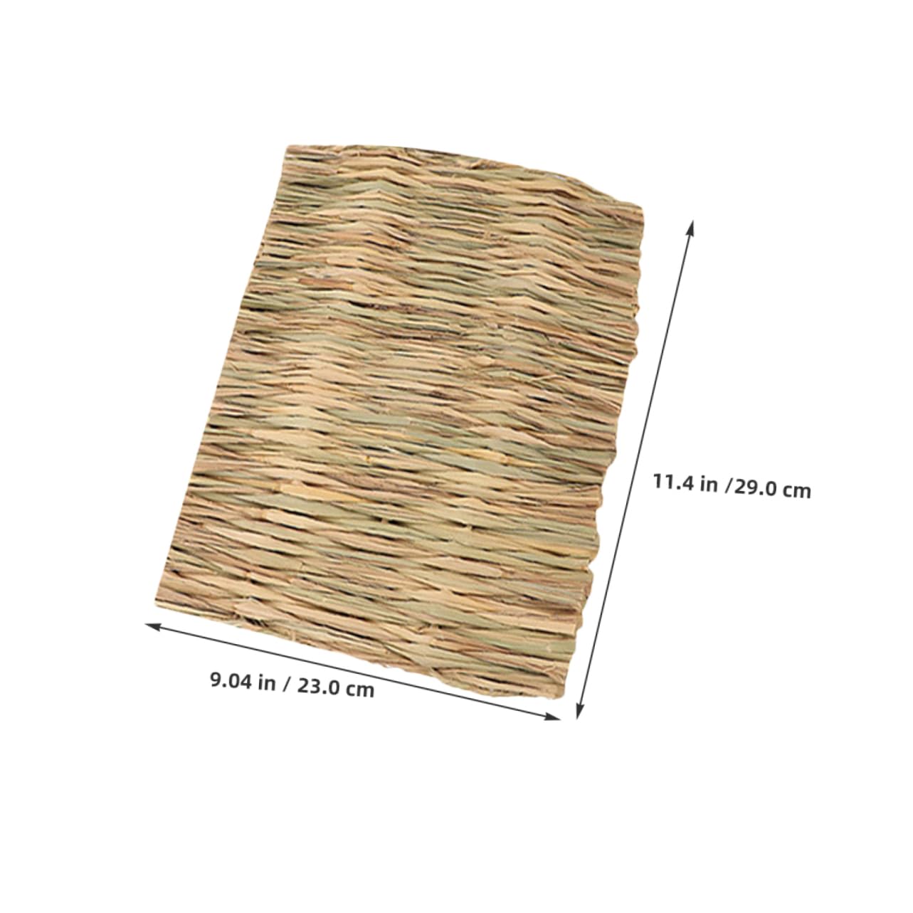 Toyvian Lot de 2 Nattes en Herbe Tressée pour Lapin, Couchage pour Petits Animaux, Usage en Cage, Repos Confortable et Jouet à Mâcher