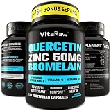 𝗪𝗜𝗡𝗡𝗘𝗥 Quercetin 500mg Supplement with Bromelain, Vitamin C, Zinc 50mg, & Vitamin D3 5000 IU - for A