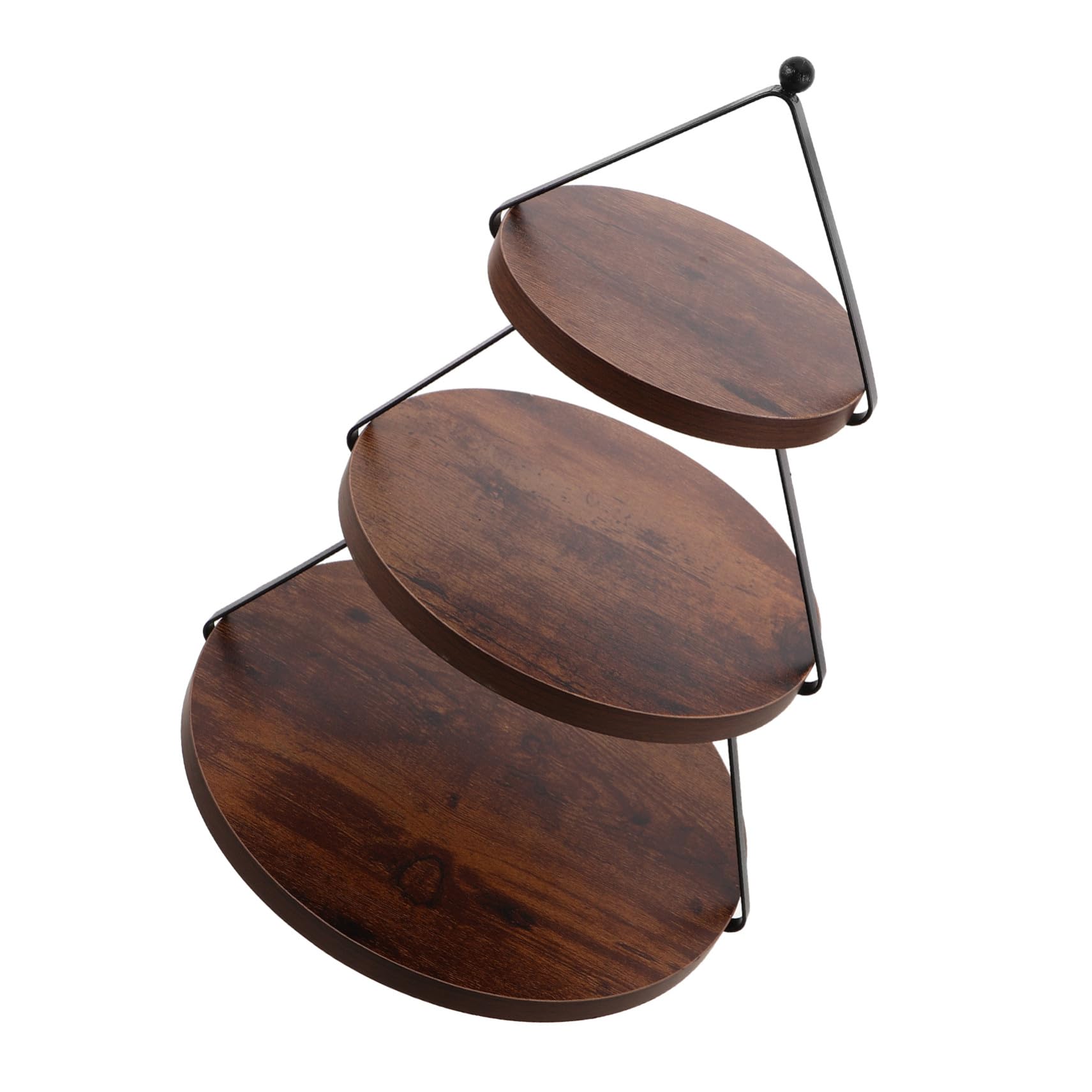Toyvian Porta Dolci in Legno Forma di Albero di Natale Espositore Portatile per Cupcake e Dessert Stand Rustico per Feste e Tè Pomeridiano Decorazione Natalizia Elegante e Funzionale