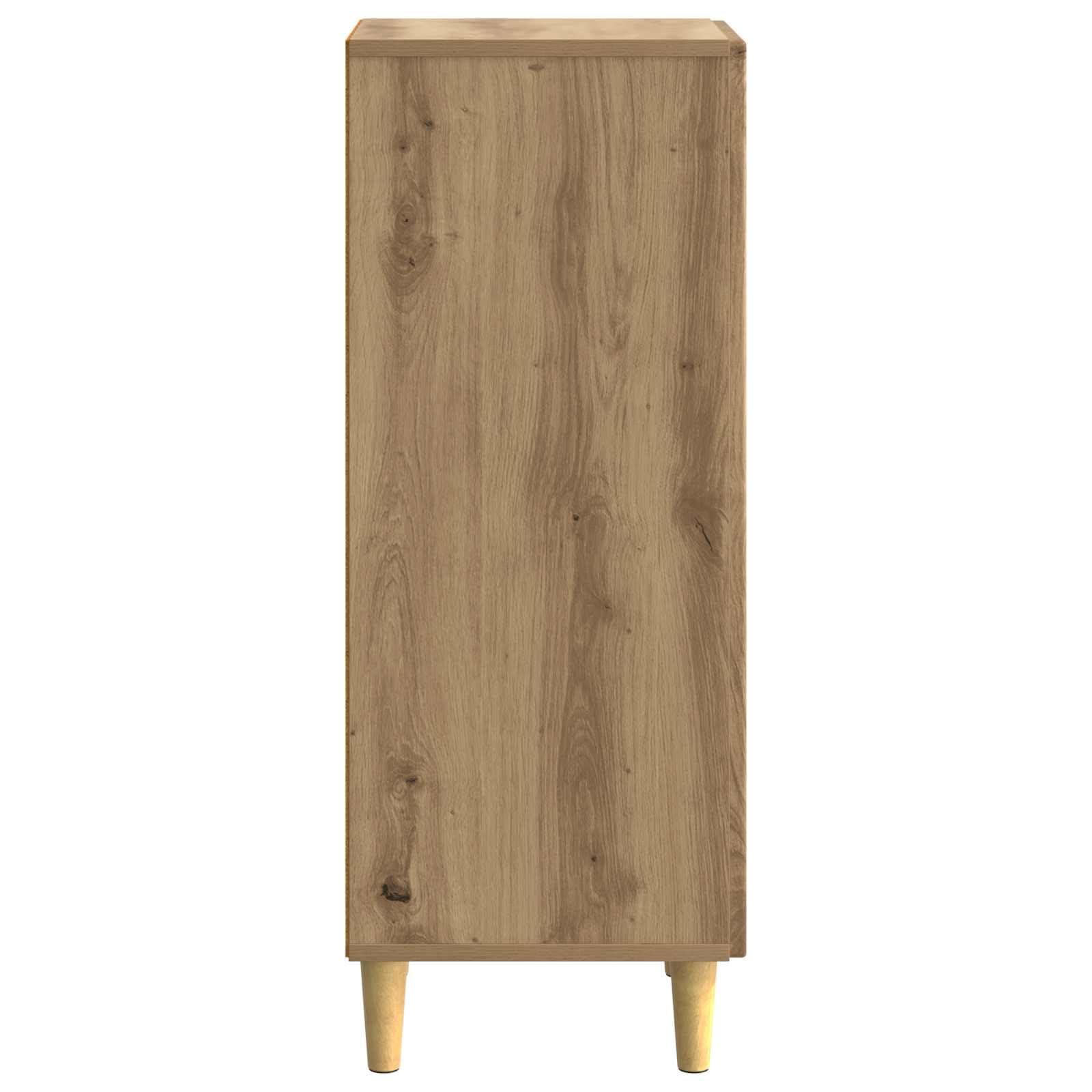 Générique Bufet dębowy rzemieślniczy 33 x 34,5 x 90 cm drewno inżynieryjne, nowoczesne meble w stylu vintage, z półkami i drzwiami 90°, do przechowywania salonu